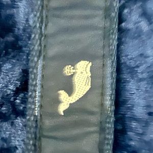 Men’s Size 32 J. Press Inc. leather and woven belt with stitched white whales.